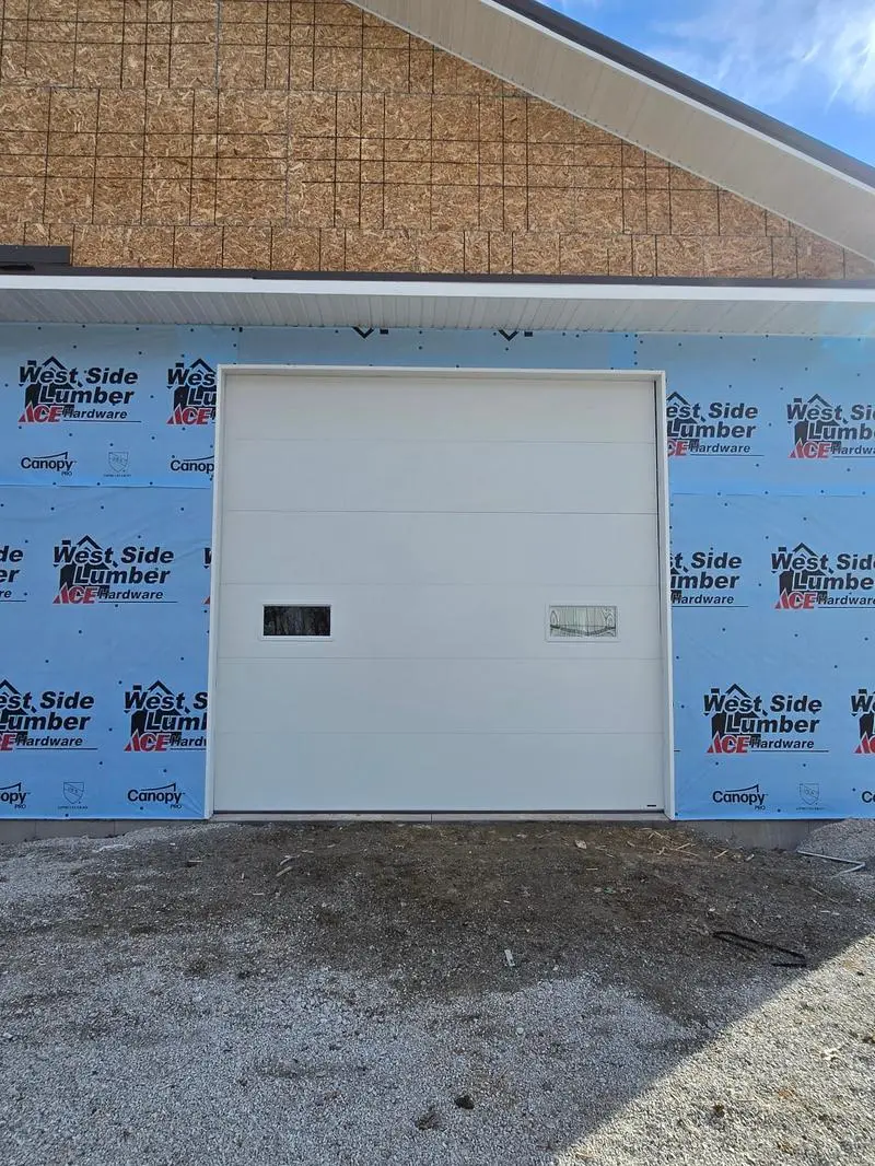 Garage door on new construction